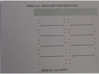 AT&T Merlin 10 Button Paper Label