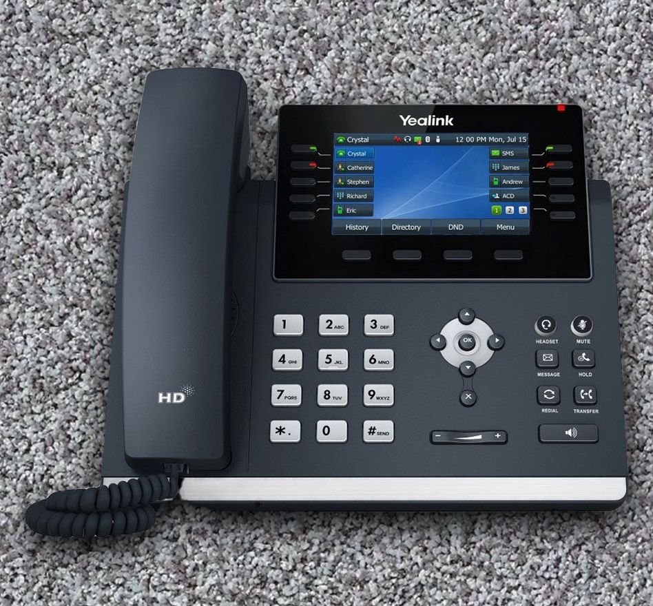 Yealink T46U IP Phone No Power Supply (PoE) from BusinessTelephone.com